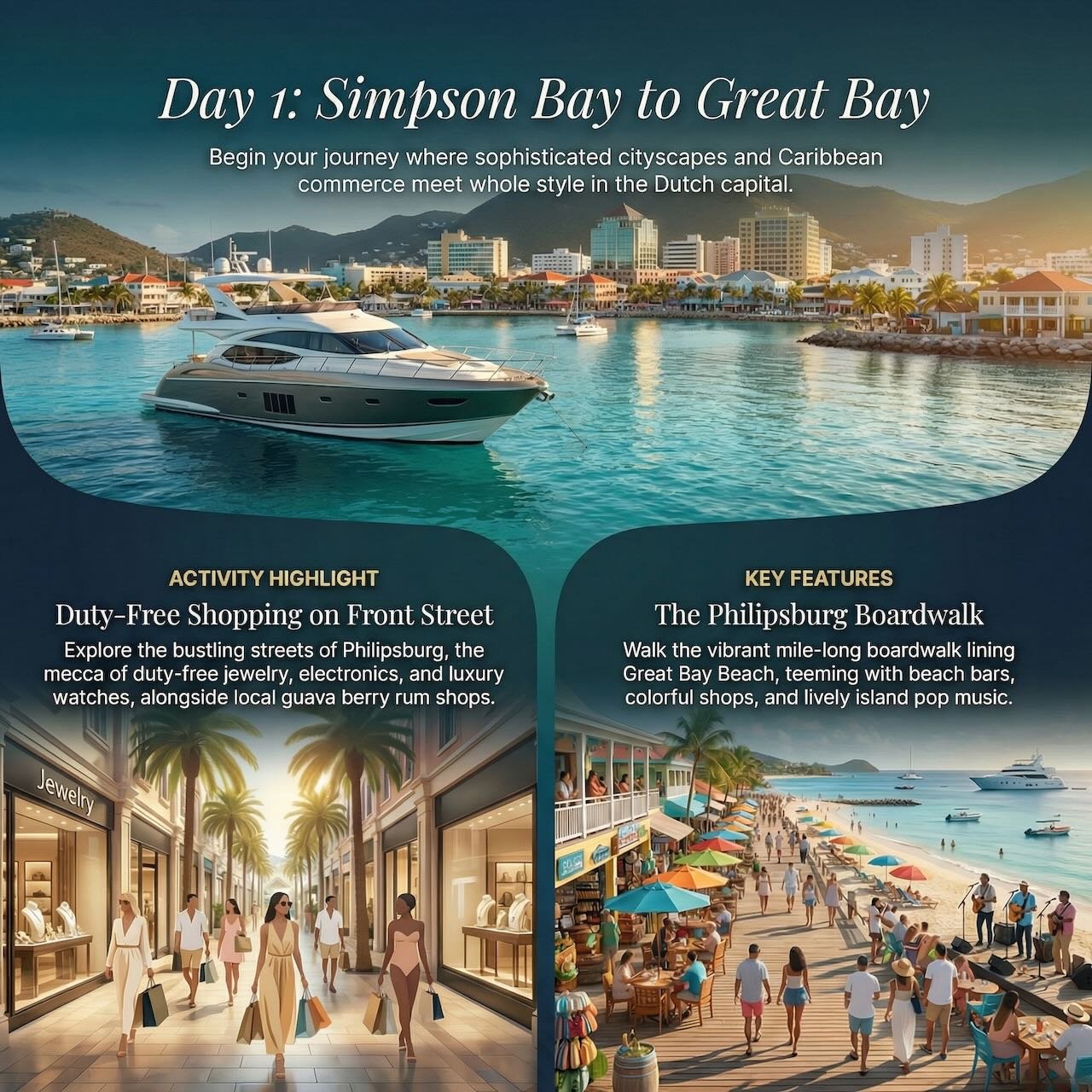 Leeward Glitz Itinerary Day1