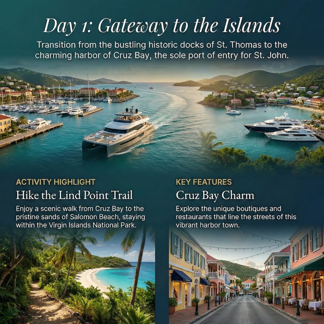 USVI Blue Water Itinerary Day1