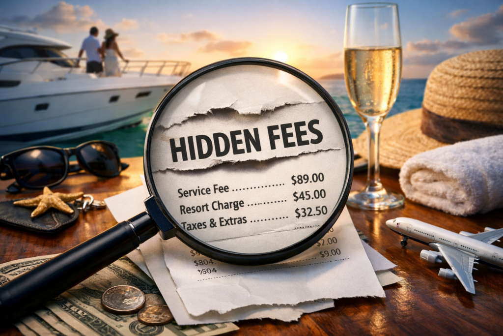 yacht charter hidden fees