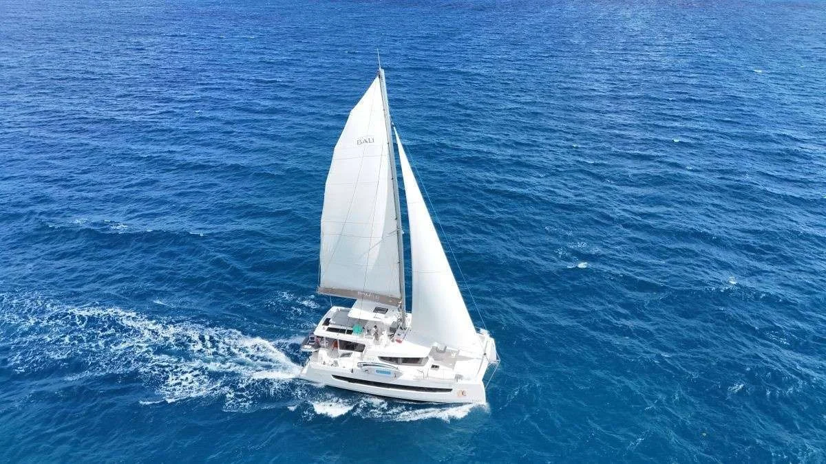 Merry-Time 48-foot Bali catamaran with new owner yacht charter deals in the Virgin Islands