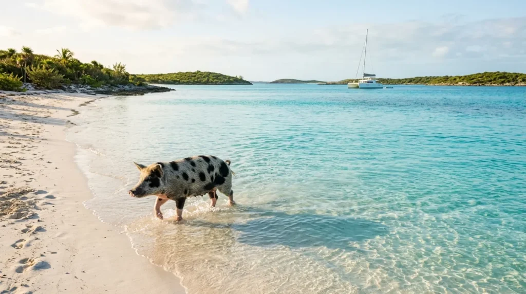 Swimming Pigs of the Bahamas: How to Visit Pig Beach by Yacht