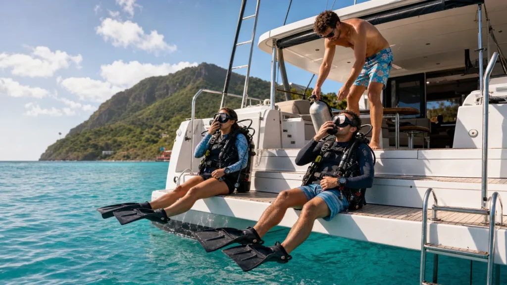 Can You Scuba Dive From a Charter Yacht? How the Caribbean Fleet Does It