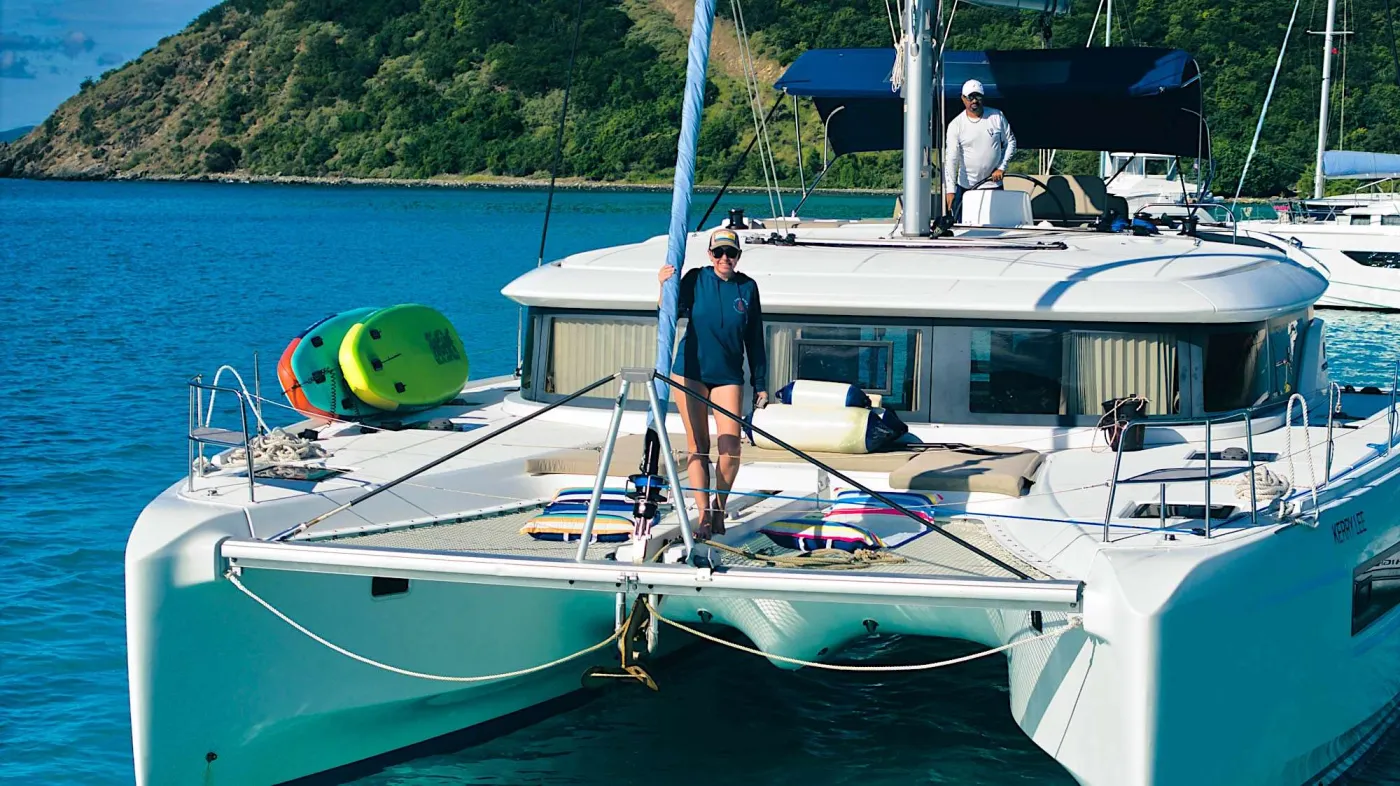 <p>The large bow with sun lounging </p>