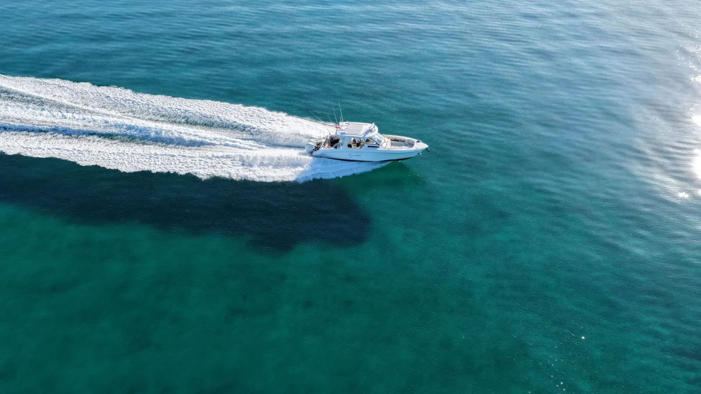 <p>35ft Boston whaler realm w/ cabin & head</p>