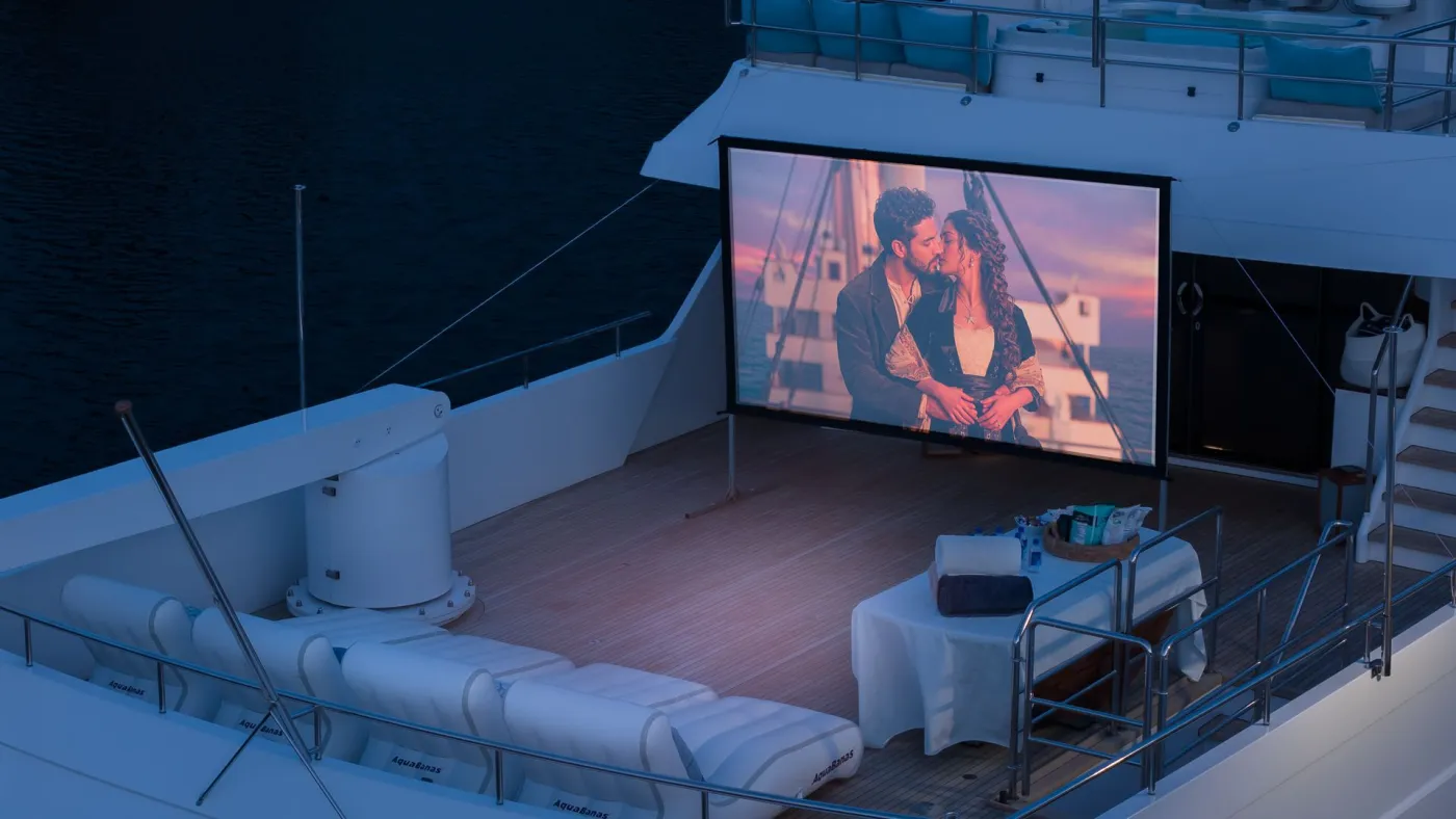 <p>Outdoor Cinema Setup</p>