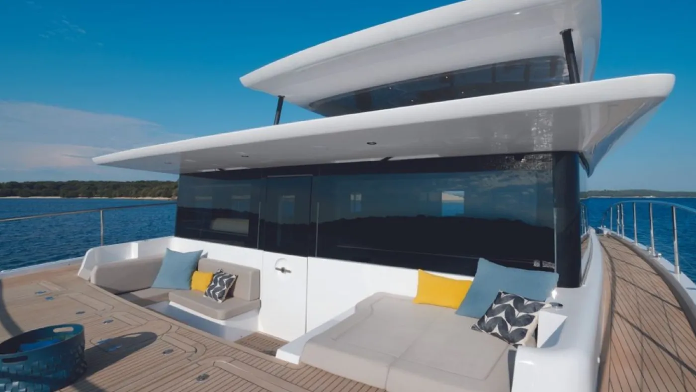 <p>Foredeck lounging area</p>