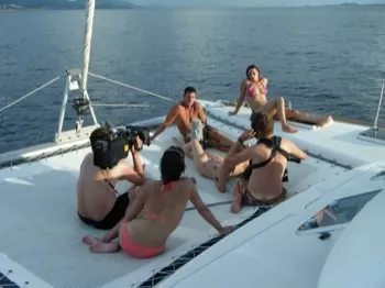 <p>German TV filming “The Bachelor”</p>