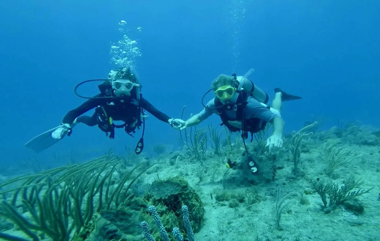 Crew in the water