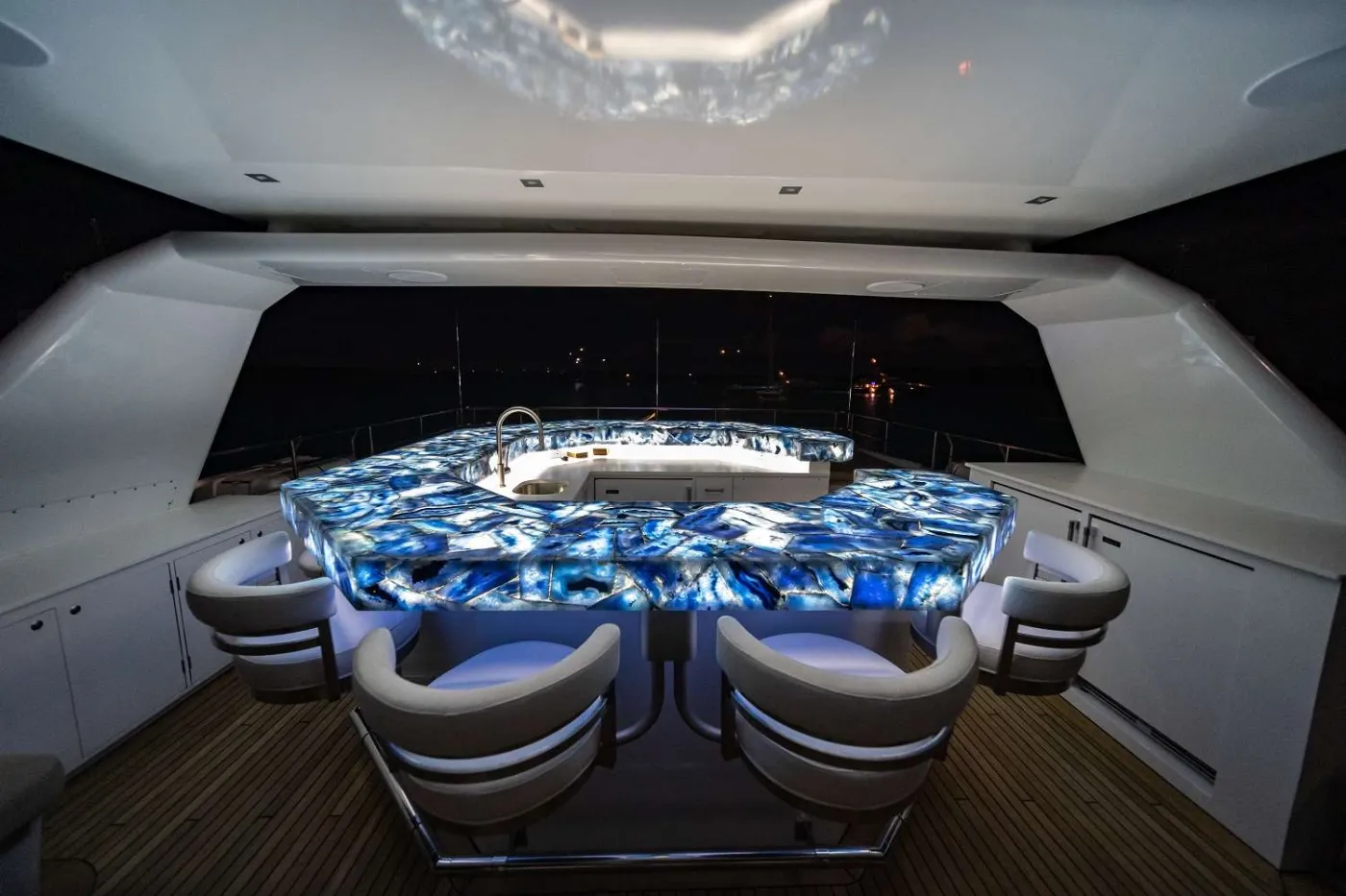 <p>Blue Agate Stone Bar on Sun Deck</p>