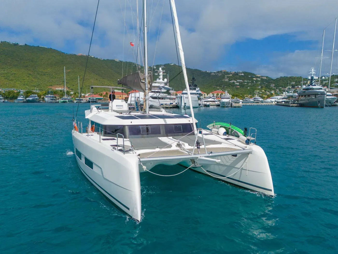 Morning Star - your perfect charter option boasting a new, clean cut model and stylish interior and exterior design. Morning Star is equipped with three queen sized cabins, and one twin cabin for guests to use - all with en-suite facilities and AC.

This new model of Catamaran has an abundance of interior and exterior space with multiple sunbathing decks and an open plan layout. Serenity is ideal for relaxing with privacy and socialising on board.