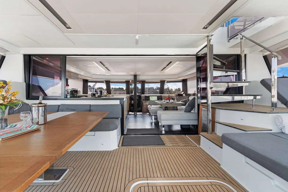 Imagine for a moment you are seeking a Tru getaway that is easy, leaves you feeling refreshed, and creates memories you&rsquo;ll be eager to share and relive. Tru North is here to help you plan and experience yacht life aboard our Fountaine Pajot Alegria 67 - a top-of-the-line luxury cruising cat, built and launched in 2021. She is truly the ultimate in cruising comfort. 

With Tru North, we believe details matter. We are here to curate the perfect itinerary with you, including yacht and island experiences, meals, and more so that you and your guests can be as active or relaxed as you wish during your stay. 

For those looking to take in the magnificent waters, Tru North offers an array of water toys for all ages whether you are keen to catch a prized fish, slow down with a  paddle, or speed up with our state of the art eFoil carbon surfboards. If you are looking to explore the incredible underwater life, our fully certified Dive Master crew members will lead you to sights unseen after equipping you with our own dive compressor - a unique feature of Tru North that allows for daily dives. 

If relaxation and comfort is what you are after, Tru North features several lounge areas for you to sit or fully stretch out and rest or converse while taking in the amazing views of the surrounding scenery slowly drifting by. The sizable bimini provides a large area of escape from the sun for those who want some shade, and if you need to download a book or podcast to indulge with, our charging pods and Starlink internet keeps you connected. 

Tru North believes in providing the highest level of hospitality for you and your guests. Our open galley is equipped with state-of-the-art appliances where you can get your morning Nespresso, afternoon captain cocktail, and enjoy our freshly prepared meals designed with you in mind. Our air-conditioned suites with walk-in showers, 600-thread count sheets, bathrobes, Turkish towels, and eco-friendly bath products will leave you feeling refreshed every day. And when you&rsquo;re ready to dine on-shore we are here to guide you to unique local spots while helping you look your best with beautiful in room lighting, hair dryers, and an onboard iron to smooth away wrinkles from your travels. 

Our three seasoned crew members - are your official guides and cannot wait to bring your yachting vacation dreams to life. They look forward to welcoming you aboard Tru North for your Tru getaway. 