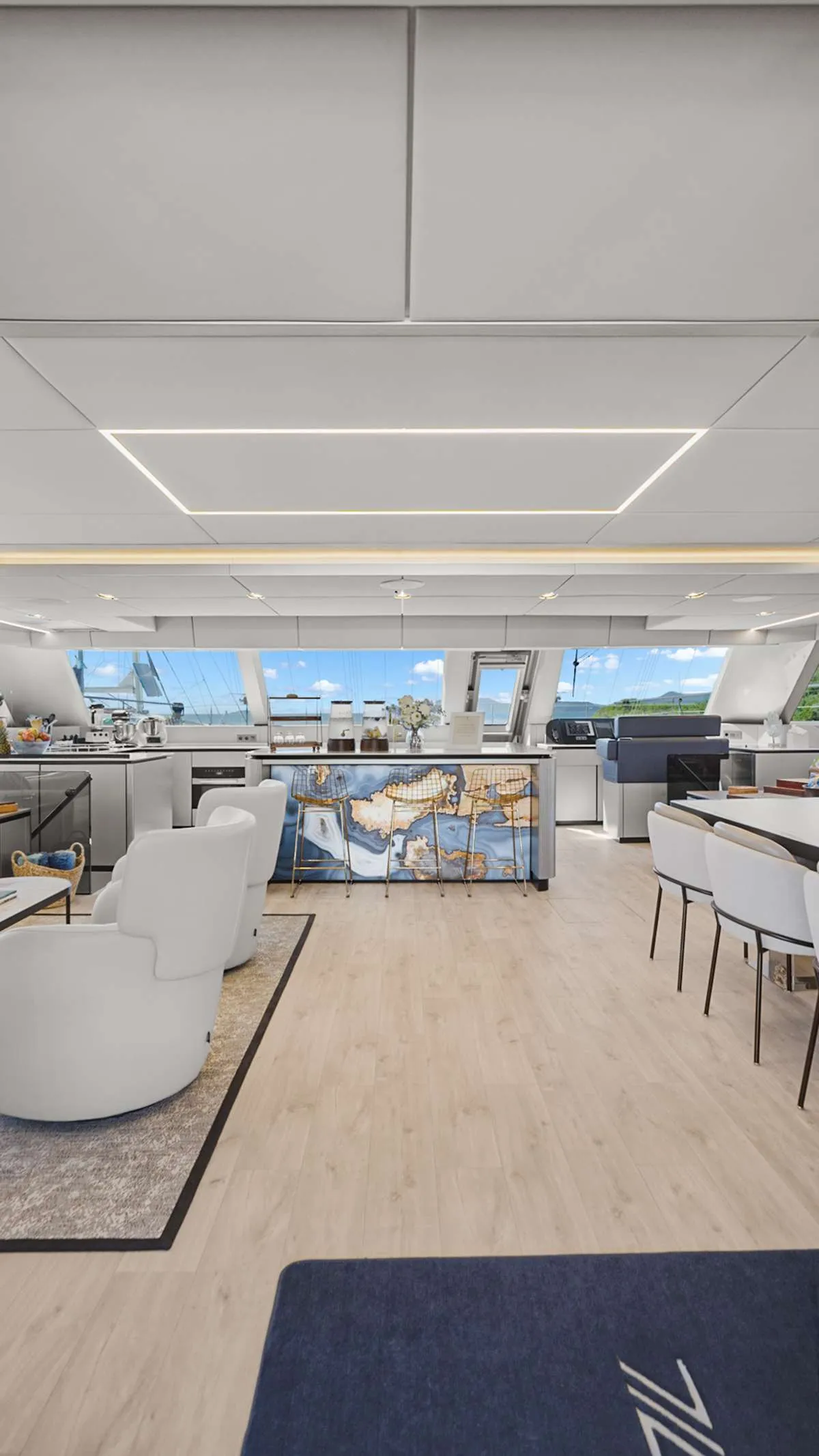 Welcome to Nauti Nickel &mdash;  A Sanctuary on the Sea

Nauti Nickel, a 2022 Sunreef 80 Power Catamaran, offers a rare blend of barefoot luxury and curated adventure in the Caribbean. At 80 feet long with a 40-foot beam, she redefines charter living with expansive decks, bespoke interiors, and a toy collection designed for every mood. Guests are welcomed into a floating five-star villa where Michelin-level service from a dedicated crew of five ensures every moment feels personalized, polished, and unforgettable. From sunrise serenity to sunset celebrations, the yacht flows seamlessly between relaxation and adventure.

The crown jewel of Nauti Nickel is her flybridge skylounge, an elevated retreat with panoramic views, a jacuzzi, cocktail bar, BBQ grill, and plush lounges perfect for stargazing or social gatherings. Inside, the salon evokes the comfort of a luxury villa with urban-chic styling, premium Miele appliances, and climate-controlled elegance. Dining is an experience in itself, with vibrant breakfasts, beachside lunches, and candlelit dinners presented as artful, flavorful creations that fuel both body and spirit. Every detail &mdash; from tableware to presentation &mdash; reflects a commitment to excellence and joy.

Adding unmatched freedom, Nauti Nickel is paired with Ronin, a 40-foot Rafnar chase boat boasting 1200HP. This tender allows guests to reach distant islands in minutes, enjoy VIP excursions, or arrive in style at secluded beaches and world-class restaurants. Combined with a fully stocked toy garage and a crew dedicated to crafting once-in-a-lifetime experiences, Nauti Nickel transforms every charter into a dream journey. Whether exploring the British Virgin Islands or savoring St. Barths, this is not just a vacation &mdash; it&rsquo;s the standard by which all others will be measured.