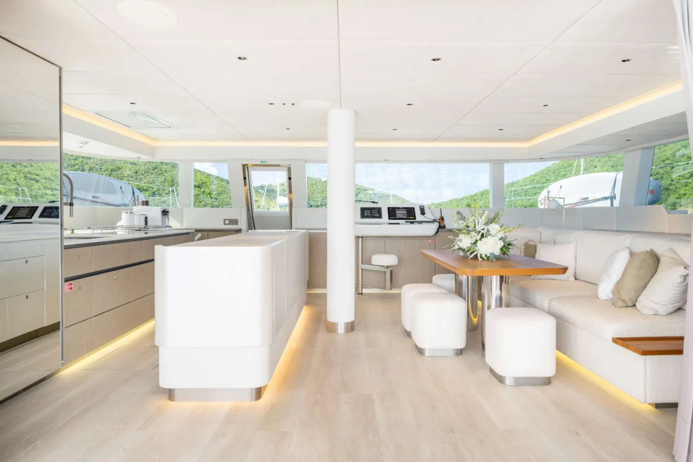 VIVI is a brand-new 2024 Sunreef 60&mdash;purpose-built for modern comfort, space, and smooth sailing.

She welcomes up to 8 guests in one king master state room and in 3 elegant queen en-suite cabins, combining quiet luxury with the stability and volume only a catamaran can offer.

Your crew of three&mdash;Captain Diogo, Chef Constan&ccedil;a, and a dedicated steward/deckhand&mdash;delivers attentive, personalized service, from safe navigation to curated menus and seamless daily planning.

Relax across expansive outdoor lounges, sunpads, and shaded areas designed for long, lazy afternoons and golden-hour dinners.

Hit the water with a strong toy lineup: 2 SeaBobs, a wingfoil set, stand-up paddleboards, full snorkel gear, and a fast 80-hp tender for beach runs and play.

Whether you want slow, barefoot days or an active, toy-forward charter, VIVI balances serenity and adventure&mdash;an unforgettable escape on a pristine, brand-new platform.