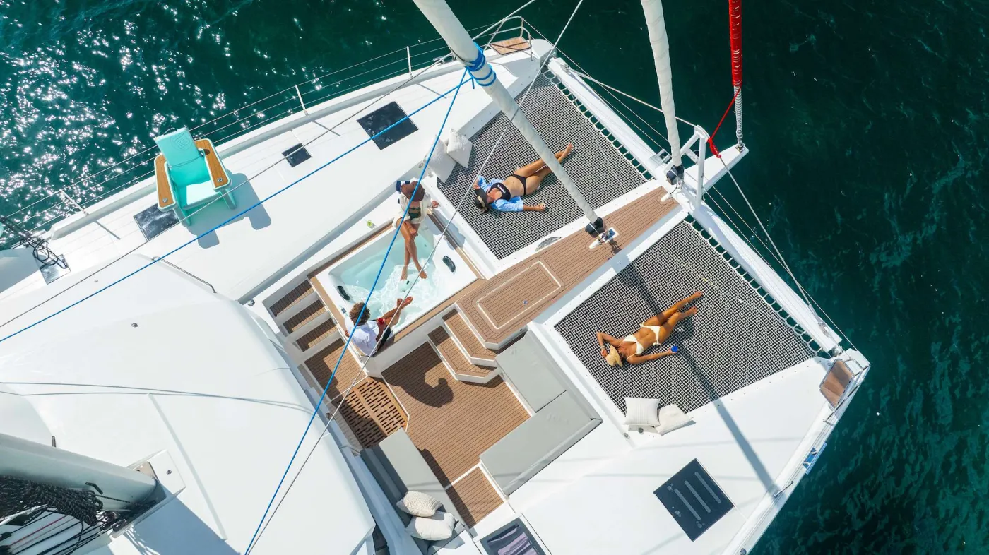 Enjoying the foredeck
