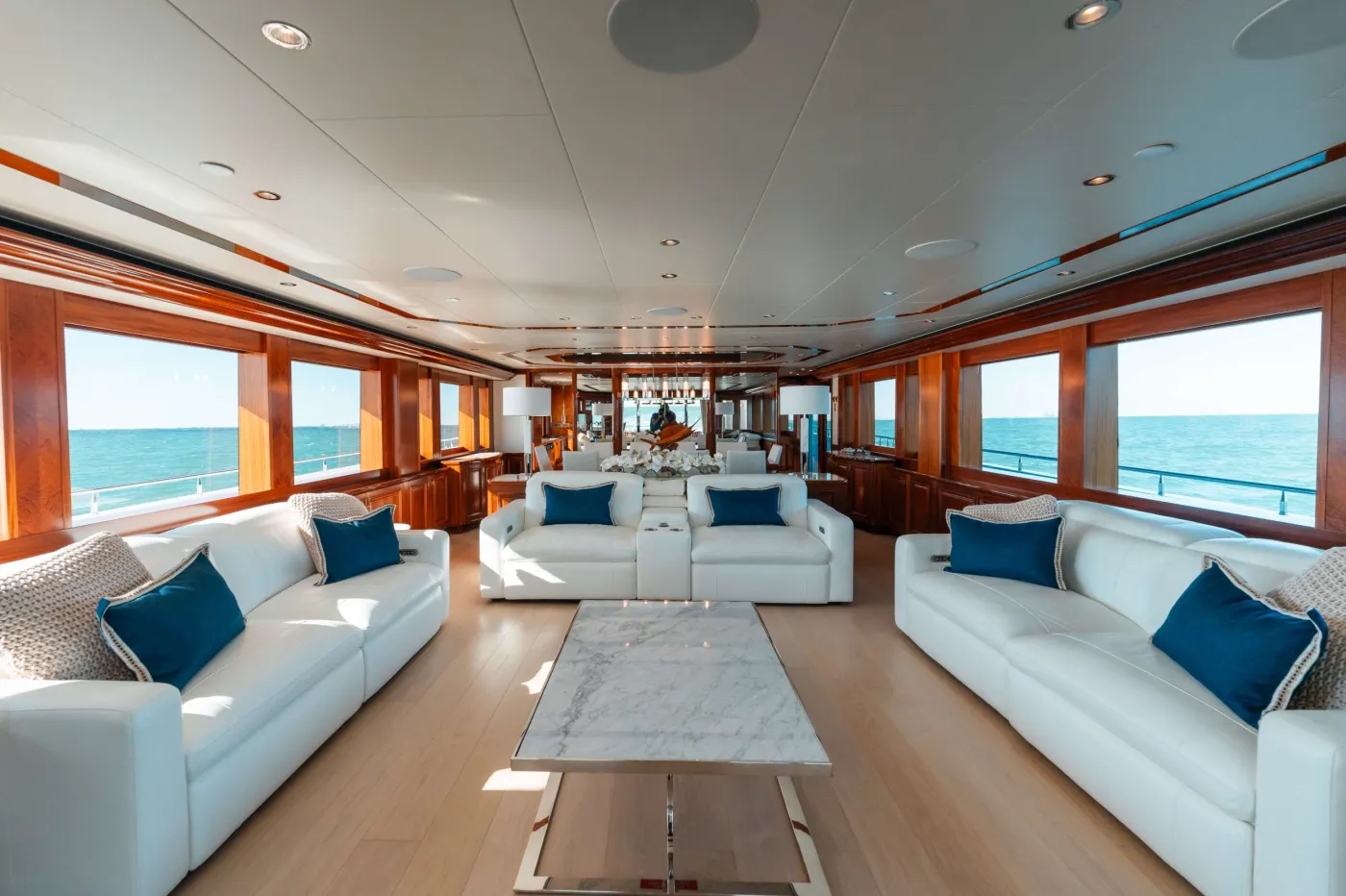 Step aboard the newly refit Blue Time, a 130-foot luxury motor yacht that blends timeless elegance with modern sophistication. Fresh from a comprehensive 2024 refit, Blue Time is better than ever&mdash;boasting upgraded interiors, cutting-edge technology, and enhanced amenities that set the stage for an unforgettable yachting experience.

Designed for both comfort and performance, Blue Time accommodates up to 10 guests in five beautifully appointed staterooms, including four king suites and a versatile twin cabin, ideal for families or mixed groups. With a professional 7-person crew led by veteran charter Captain David, every detail of your journey is expertly handled.