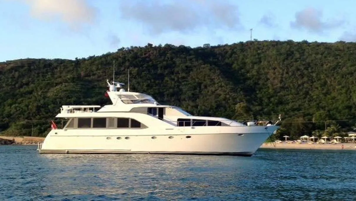 <p>Prime Time at anchor</p>