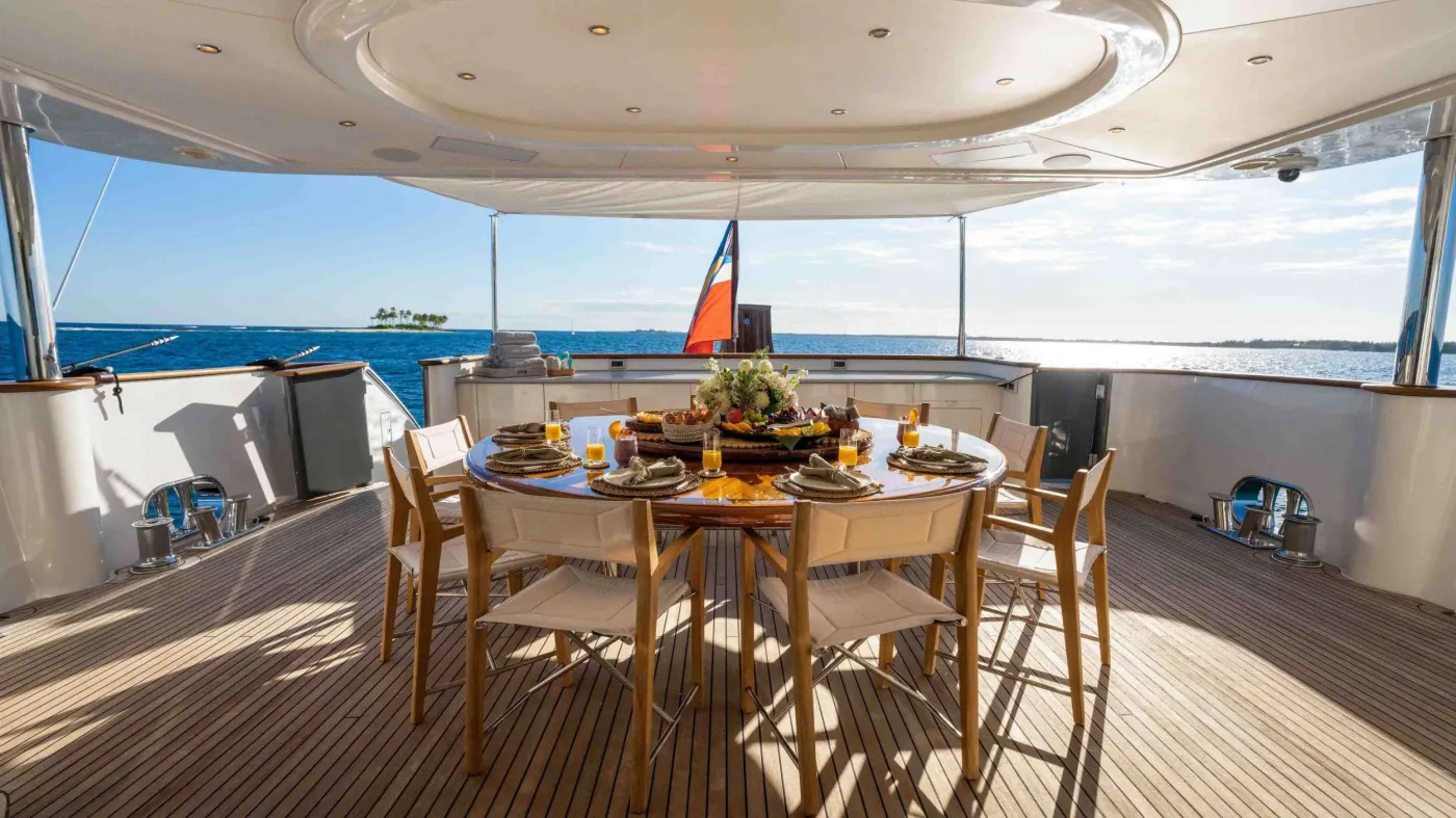<p>Aft Deck Dining</p>