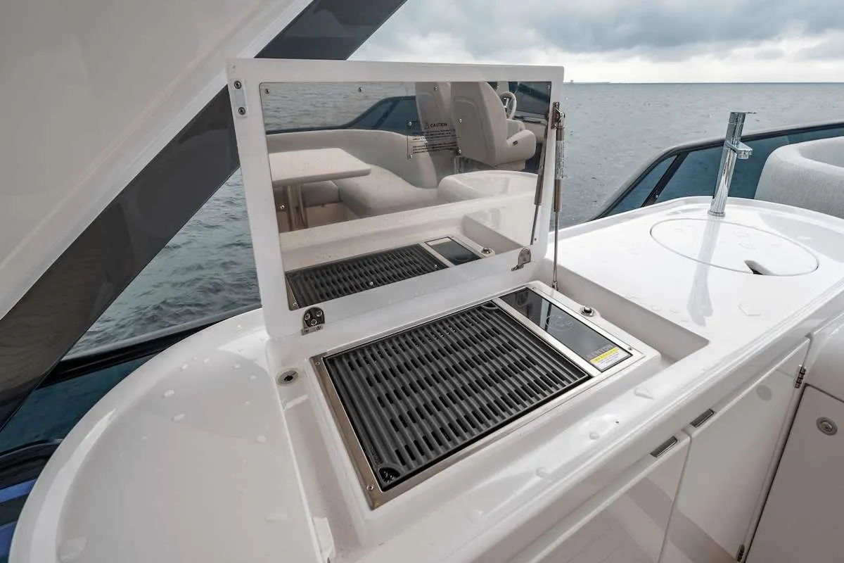 <p>Flybridge BBQ view</p>