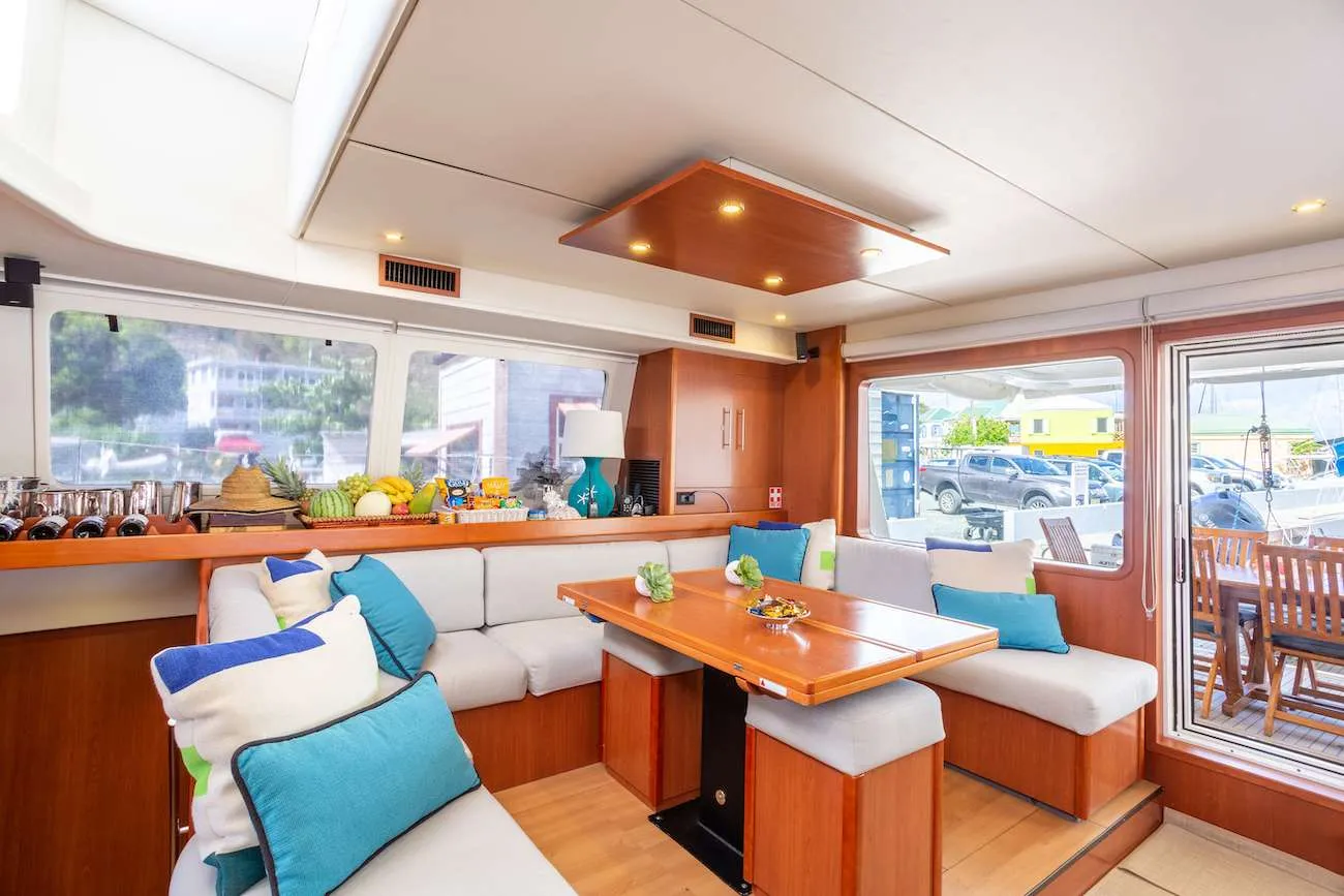 <p>Large salon opening to aft deck</p>