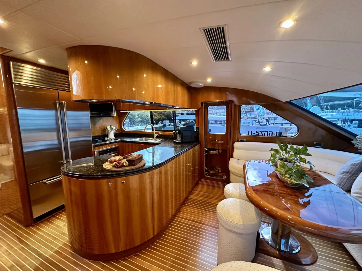 <p>Galley and seating</p>