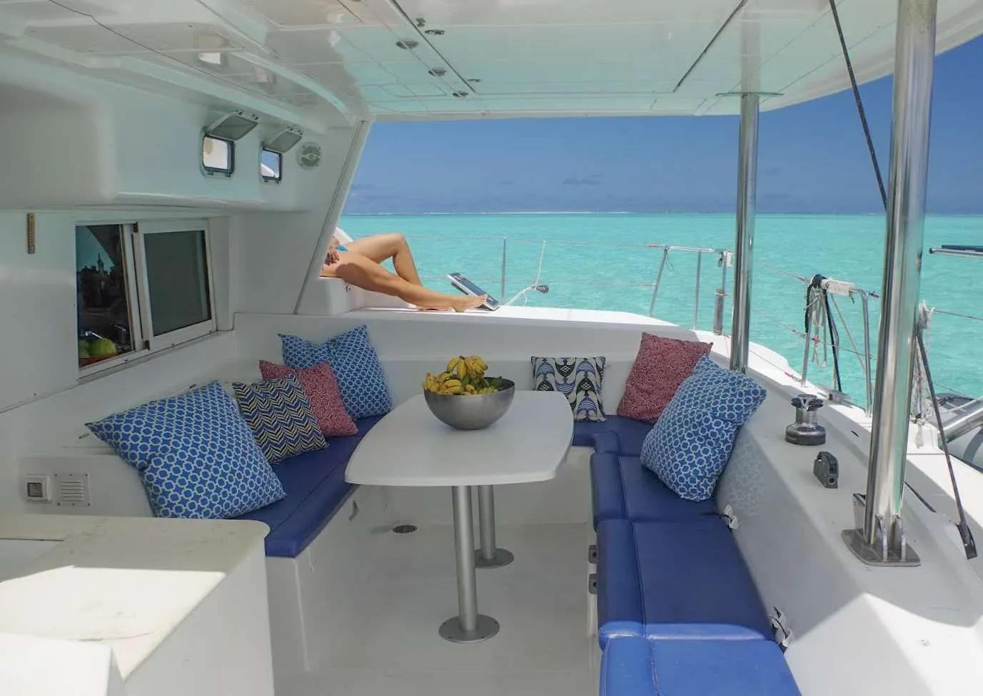<p>Aft lounging and dining</p>