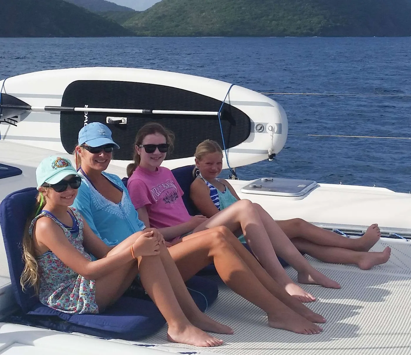 <p>Lounging on the foredeck</p>