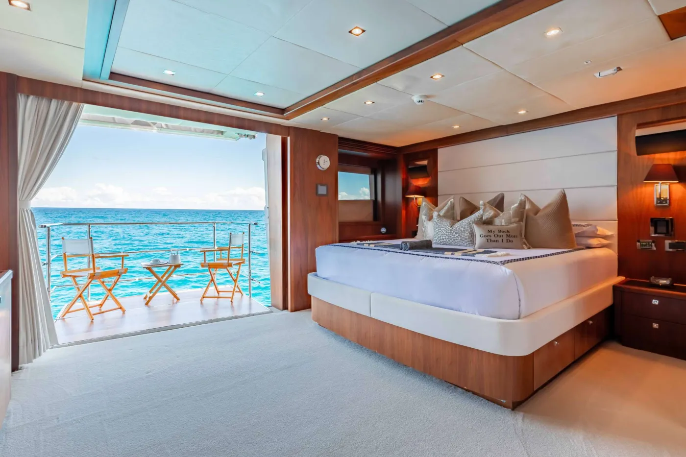 <p>On Deck Master King Stateroom (features fold out Balcony)</p>