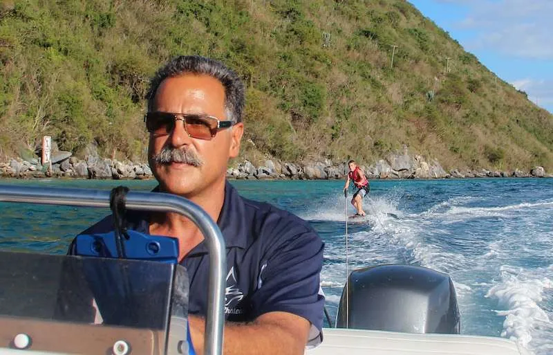 <p>Ski behind the tender</p>